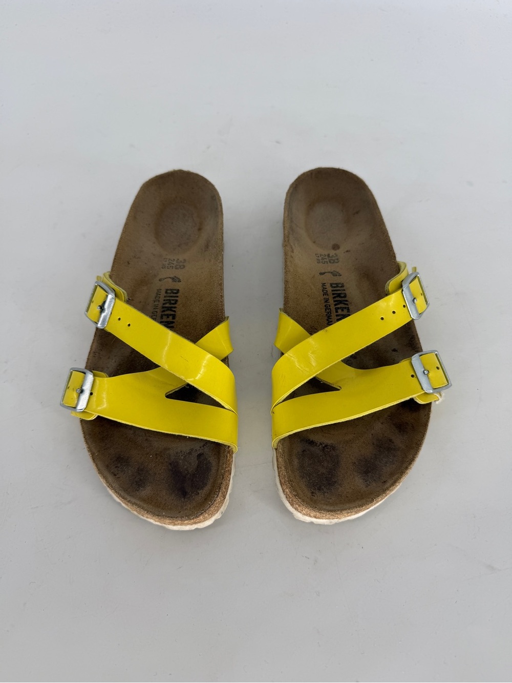Birkenstock Yao Balance Birko-Flor Patent Leather Sandal Size 38